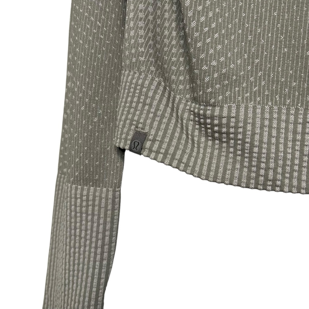 Lululemon Rest Less 1/2 Zip Pullover Sage Green Seamless Knit Size 8 Crop - Picture 7 of 14
